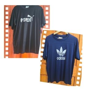 Set of 2 Men’s XL Athletic Tees - NWT Puma & EUC Adidas